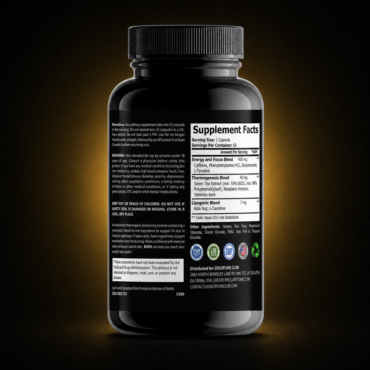 Discipline Club Burn — label information