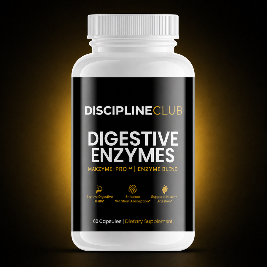 Discipline Club Digestive Enzymes, front