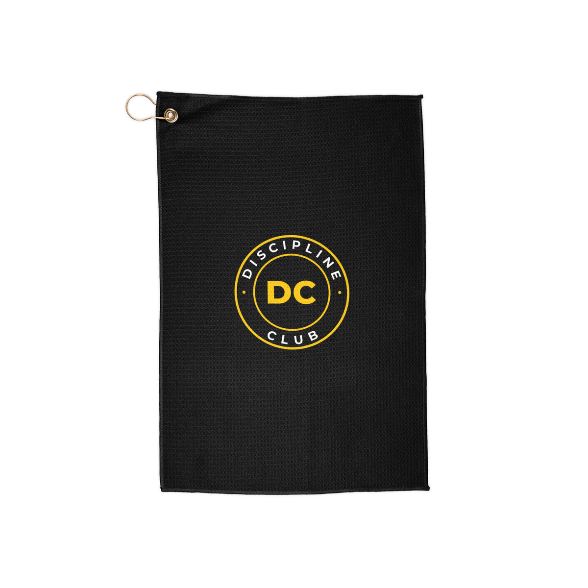 Discipline Club Training Towel in black with Club crest