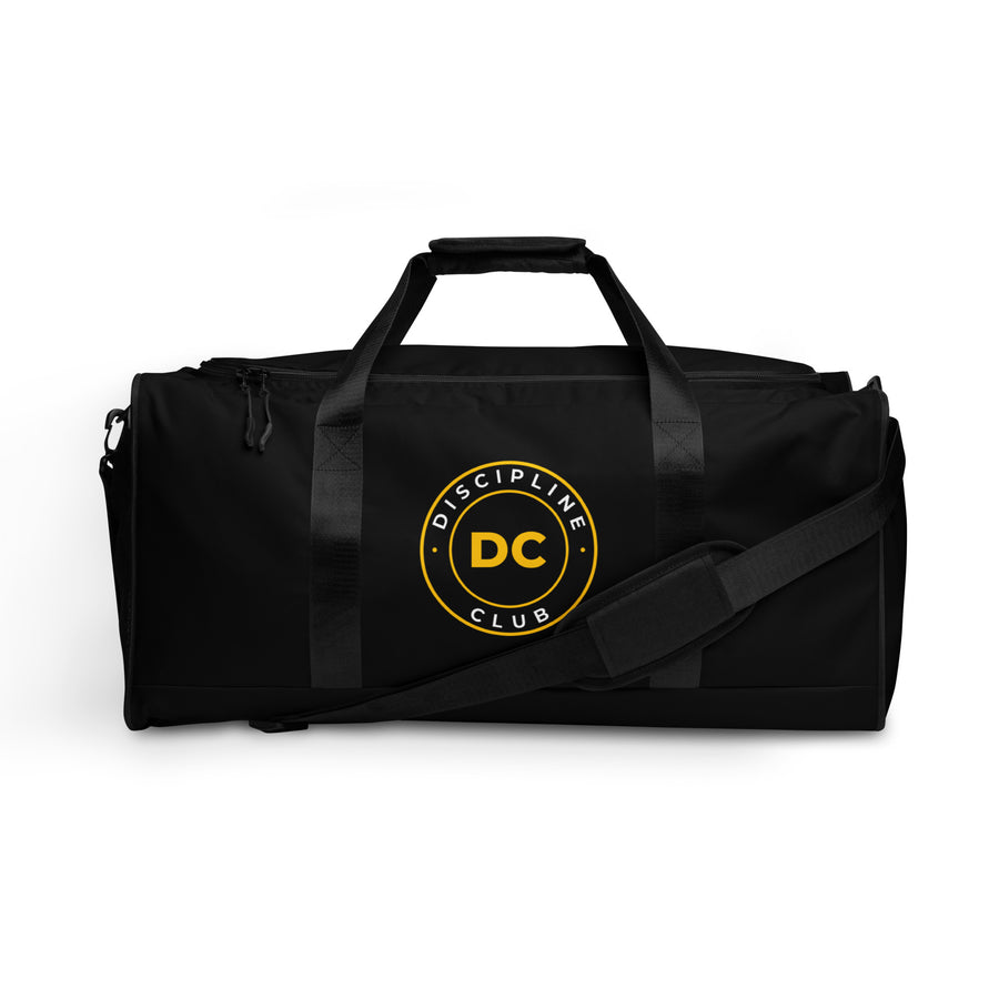 Discipline Club Duffle Bag in black, front with Club crest