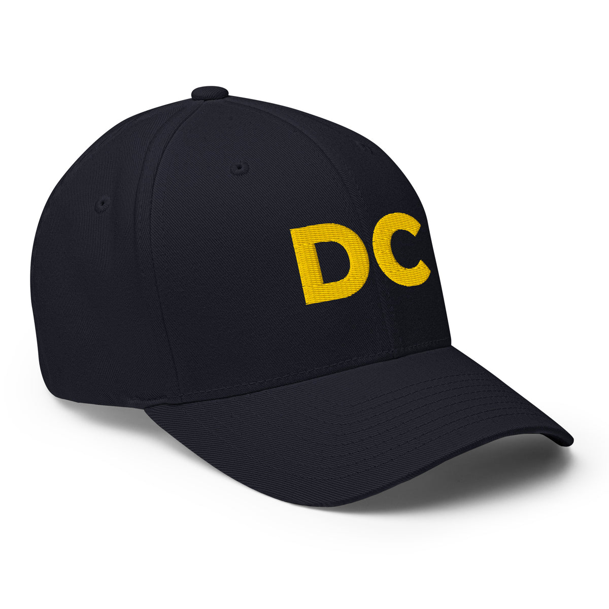 Discipline Club DC Structured Cap in dark navy, front right angle