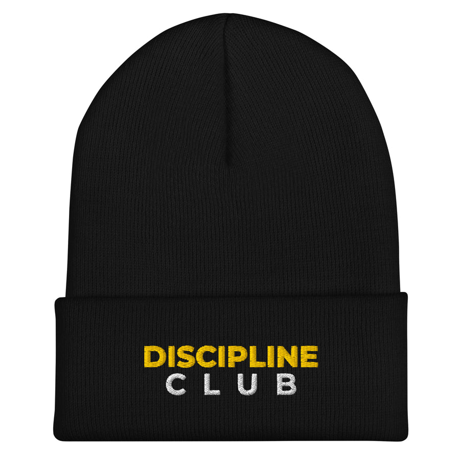 Discipline Club Beanie in black, front