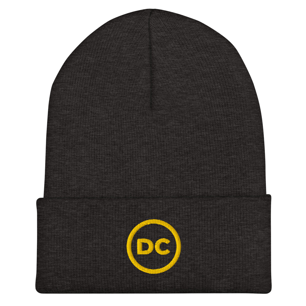 Discipline Club Crest Beanie in grey, front