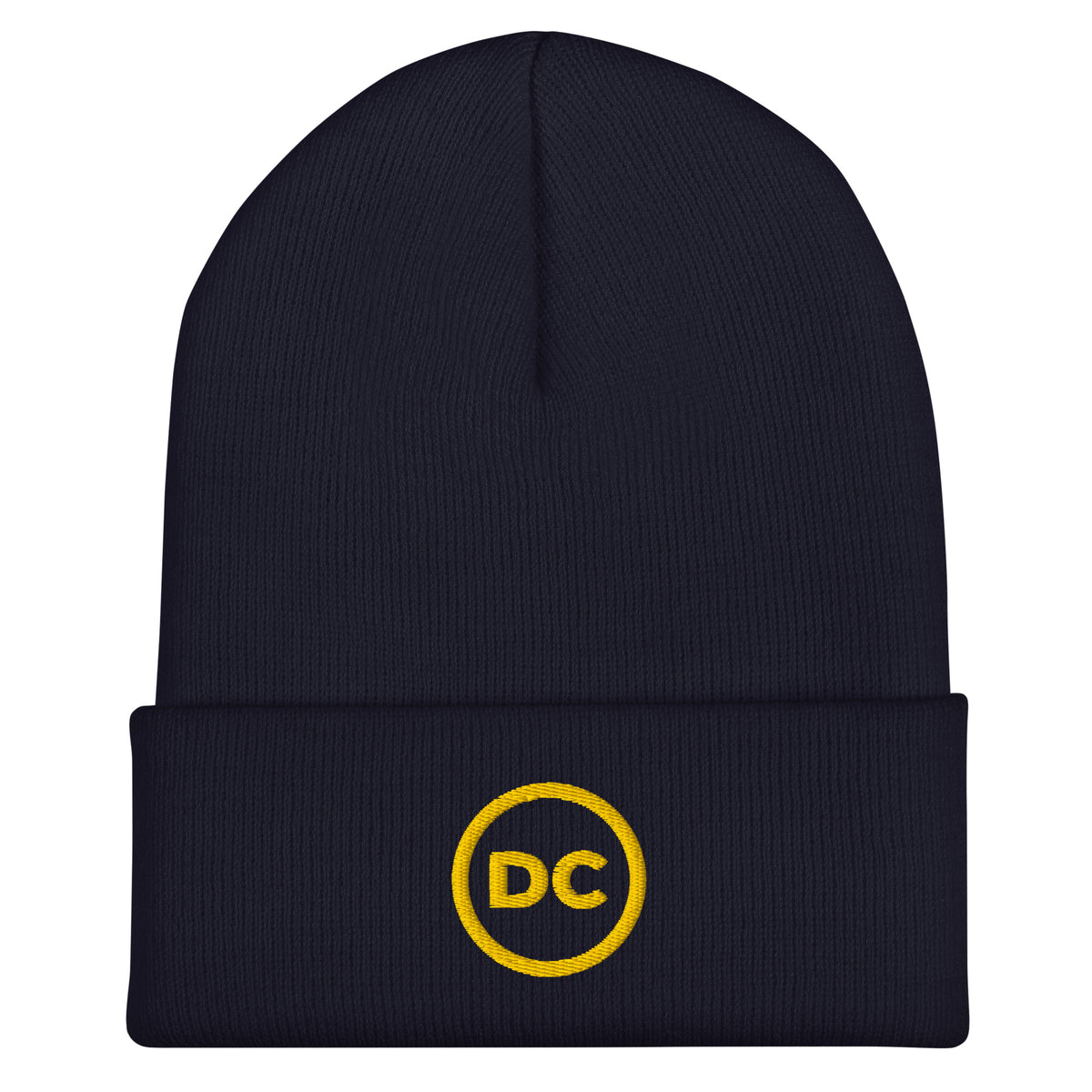 Discipline Club Crest Beanie in navy, front