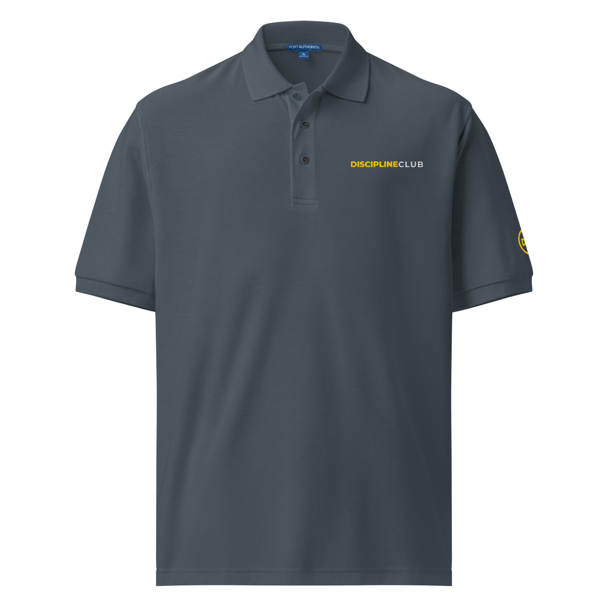 Discipline Club Boardroom Polo in steel grey, front