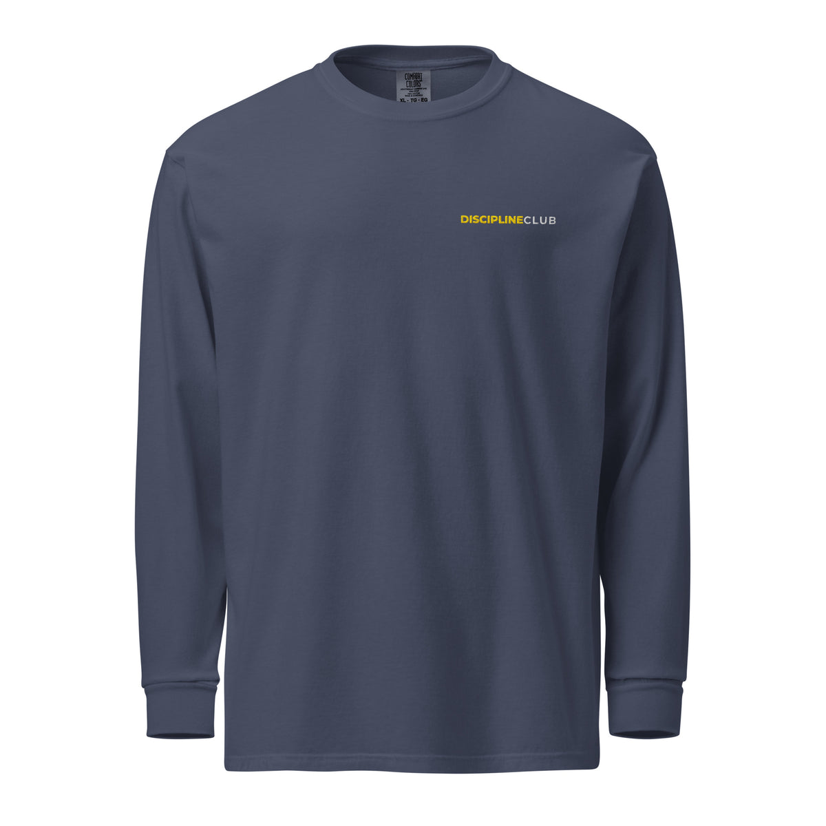 Discipline Club Heavyweight Long Sleeve in navy, front
