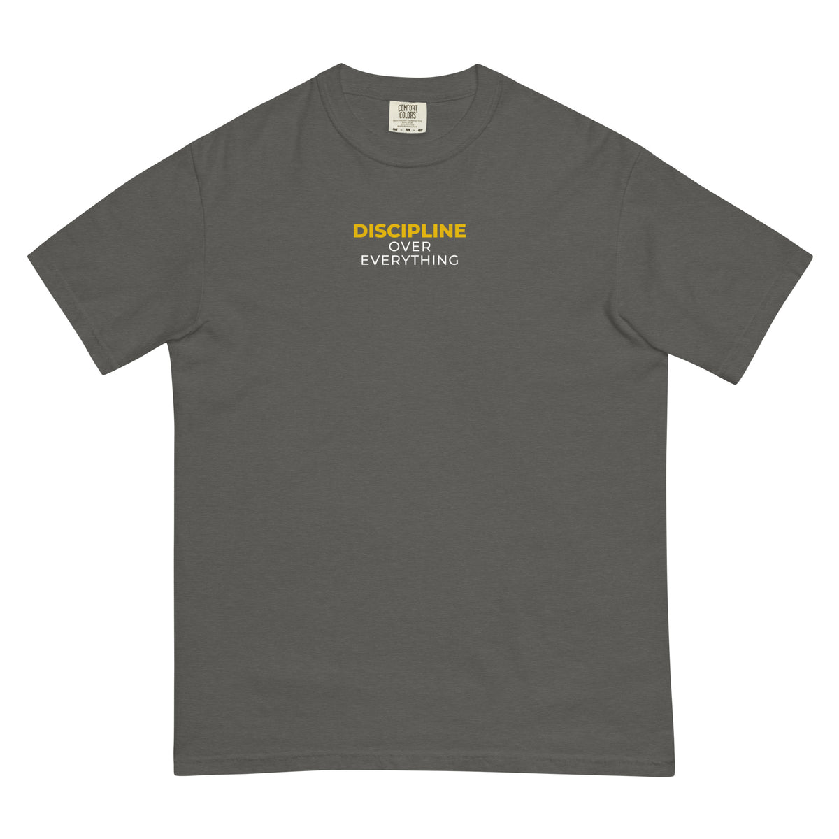 Discipline Over Everything Training Tee in grey, front
