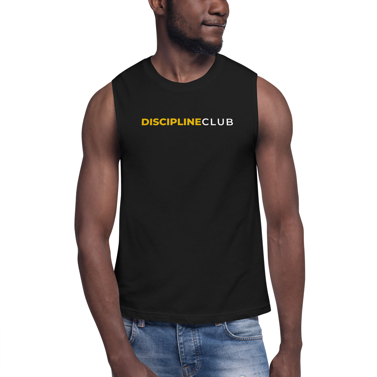 Discipline Club Training Tank in black, front