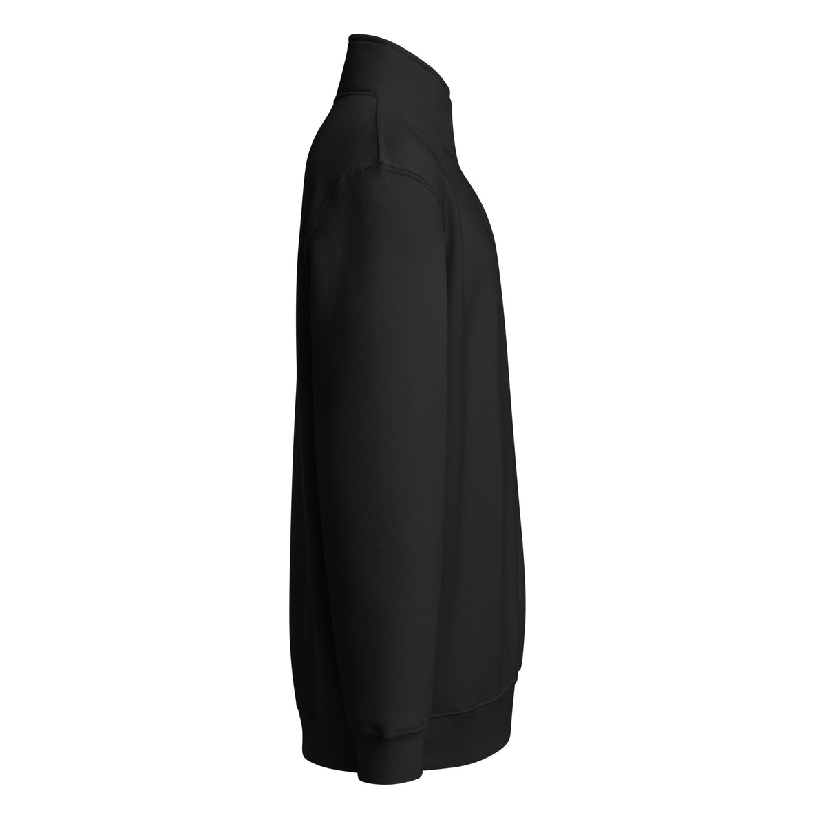 Discipline Club Quarter Zip in black, right side